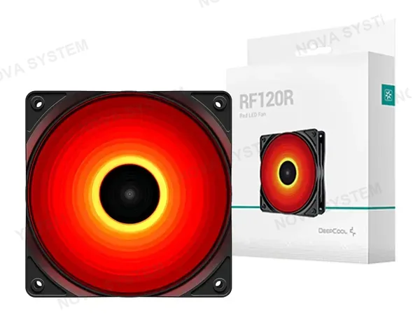 COOLER PARA CASE DEEPCOOL RF120R (DP-FLED-RF120-RD) 120MM, LED ROJO