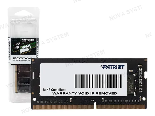 MEMORIA SODIMM PATRIOT DDR4 16GB FRECUENCIA 3200 MHZ, SIGNATURE LINE, PARA LAPTOP, (PSD416G32002S)