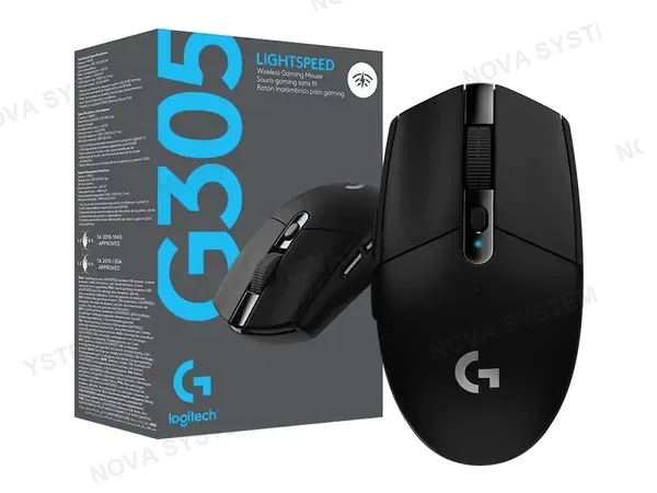 MOUSE INALAMBRICO LOGITECH G305 LIGHTSPEED GAMING (910-005281) HASTA 12.000 DPI, 6 BOTONES, RECEPTOR USB, NEGRO