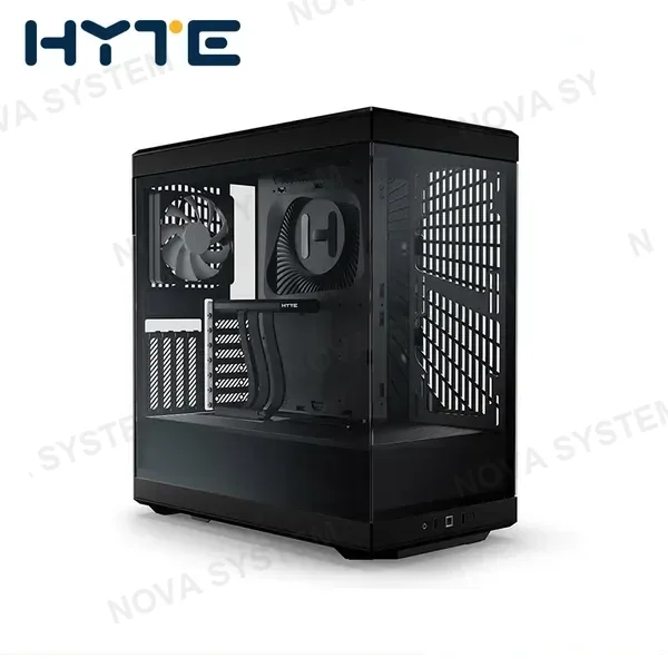 CASE HYTE Y40 BLACK S/FUENTE (CS-HYTE-Y40-B) MID TOWER, PANELES DE VIDRIO TEMPLADO, NEGRO