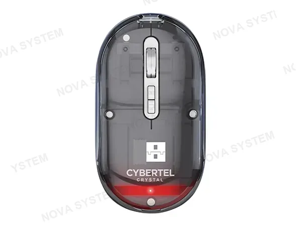MOUSE INALAMBRICO CYBERTEL CRYSTAL CYB M319 (CYB M713) HASTA 1600 DPI, RECEPTOR USB, TRANSPARANTE