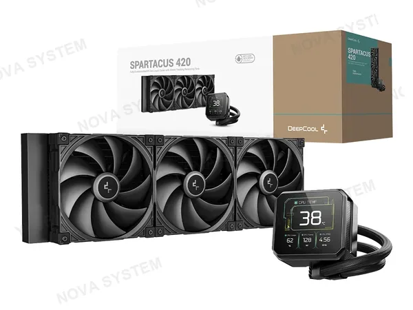 SISTEMA DE ENFRIAMIENTO LIQUIDO DEEPCOOL SPARTACUS 420 DARK (R-SPT420-BKDSMP-G-1) 3 VENTILADORES, 420MM, LED ARGB, NEGRO