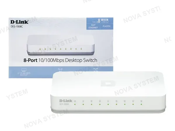 SWITCH D-LINK 8 PUERTOS ( DES-1008C ) 10/100 MBPS