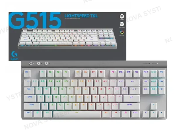 TECLADO GAMER INALAMBRICO LOGITECH G515 LIGHTSPEED TKL (920-012535) BLANCO