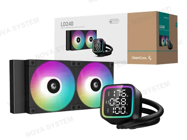 SISTEMA DE ENFRIAMIENTO LIQUIDO DEEPCOOL LD240 (R-LD240-BKMSN-G-1) 2 VENTILADORES, LED RGB