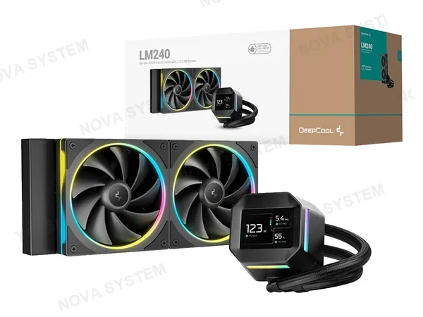 SISTEMA DE ENFRIAMIENTO LIQUIDO DEEPCOOL LM240 (R-LM240-BKDMMC-1) 2 VENTILADORES, LED RGB