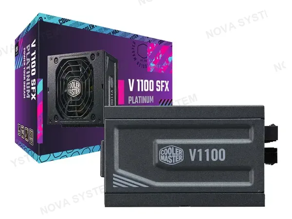 FUENTE DE PODER MINI COOLER MASTER 1100W V1100 SFX (MPZ-B001-SFAP-BUS) SFX, 80 PLUS PLATINUM, MODULAR, NEGRO