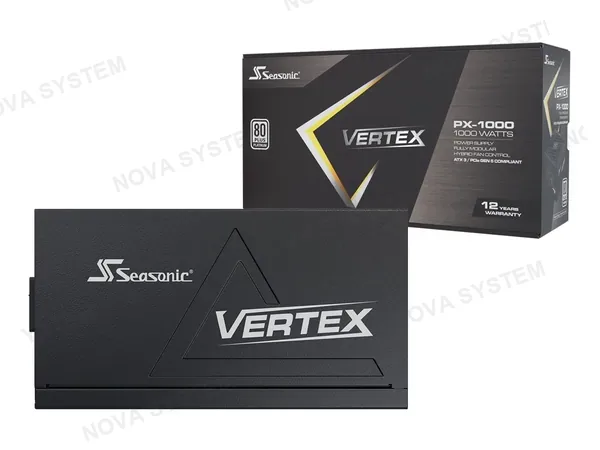 FUENTE DE PODER SEASONIC 1000W (12102PXAFS) VERTEX PX-1000W 80 PLUS PLATINUM, FULL MODULAR, NEGRO