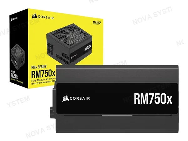FUENTE DE PODER CORSAIR 750W RM750X FULLY (CP-9020285-NA) GOLD 80 PLUS GOLD, MODULAR NEGRO