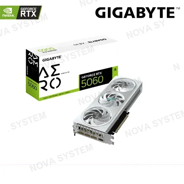 TARJETA DE VIDEO GIGABYTE RTX 5060 AERO OC ( GV-N5060AERO OC-8GD ) 8GB - GDDR7 | X3 FANES | DLS