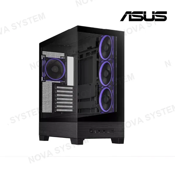 CASE ASUS A31 PLUS ( A31-BK-TG-ARGB ) S/FUENTE |NEGRO | 4 COOLERS ARGB