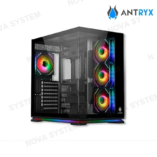 CASE ANTRYX FX 870 PRO INFINITY ( AC-FX870PK ) S/FUENTE | X4 FANES | NEGRO
