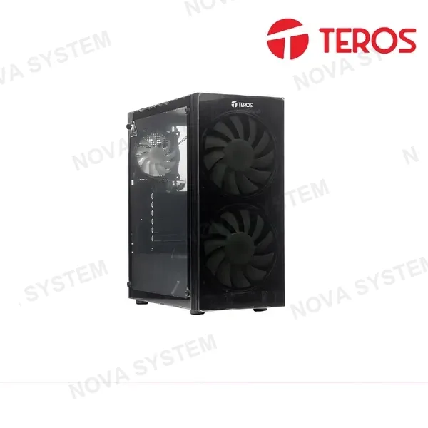 CASE GAMER TEROS ( TE-1333G ) S/FUENTE | MID TOWER | X3 FANES | NEGRO
