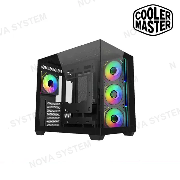 CASE COOLER MASTER ELITE 681 ( E681-KHNN-S00 ) S/FUENTE | X4 FANES ARGB | VIDRIO TEMPLADO | NEG