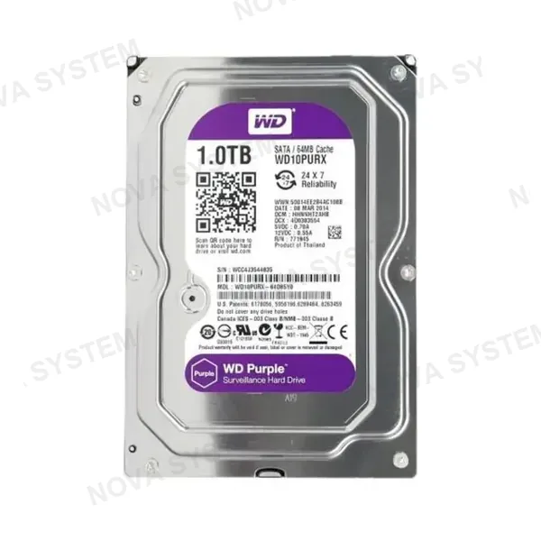 WESTERN DIGITAL WESTERN DIGITAL WD10PURX Purple 1TB Disco Duro 3.5" SATA 5400 RPM
