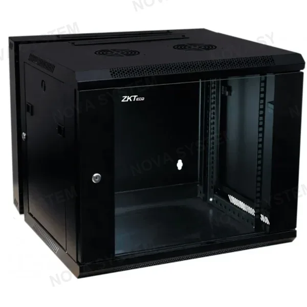 ZKTECO ZKTECO ZK-R9U-6509-DR Gabinete de Pared 9U Puerta de Vidrio