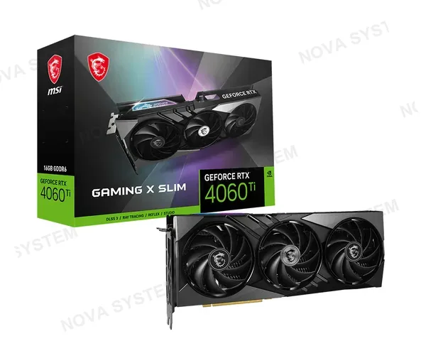 MSI MSI RTX 4060 TI 16G GAMING X SLIM Tarjeta de Video 16GB VRAM 912-V517-084