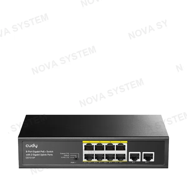 CUDY CUDY GS1010P Switch 8 puertos Gigabit POE+ con 2 Puertos Uplink Gigabit