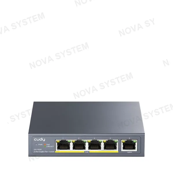 CUDY CUDY GS1005P Switch 5 puertos Gigabit PoE+