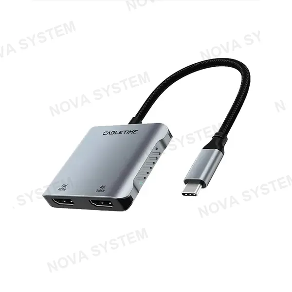 CABLETIME CABLETIME CB70G Adaptador USB-C 4 en 1 CT-CM2H8K-AG