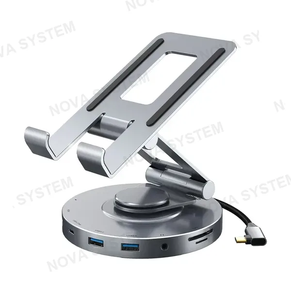CABLETIME CABLETIME CB02G Soporte Hub USB-C 8 Puertos Para Ipad Pro CT-HUBC8-AG