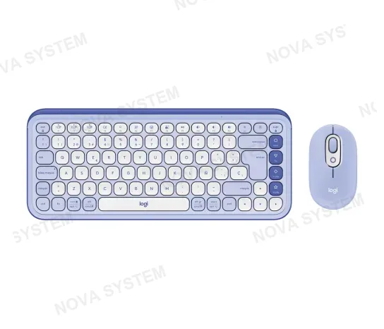 LOGITECH LOGITECH 920-013054 POP ICON Kit Teclado + Mouse Bluetooth Lila/Blanco