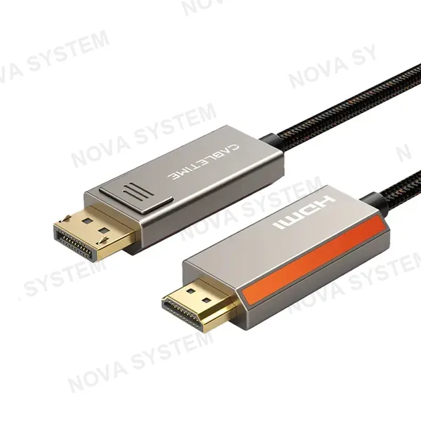 CABLETIME CABLETIME CD36N Cable DisplayPort Macho 8K 60Hz a HDMI Macho 4K 120Hz 3m CT-DMHD8K-ZG3