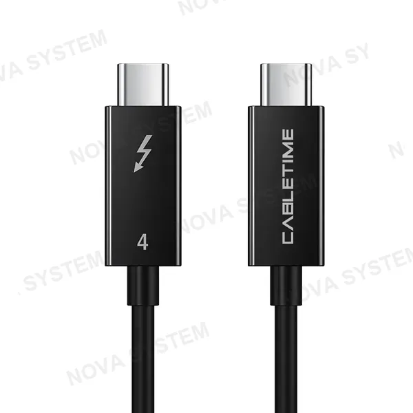 CABLETIME CABLETIME CT40E Cable USB-C Thunderbolt 4 0.5m CT-C160-U31-TB4-BB0.5