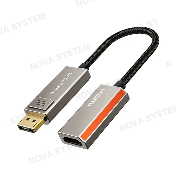 CABLETIME CABLETIME CP80A Adaptador DisplayPort Macho a HDMI 8K 60Hz Hembra CT-DMHF8K-ZG