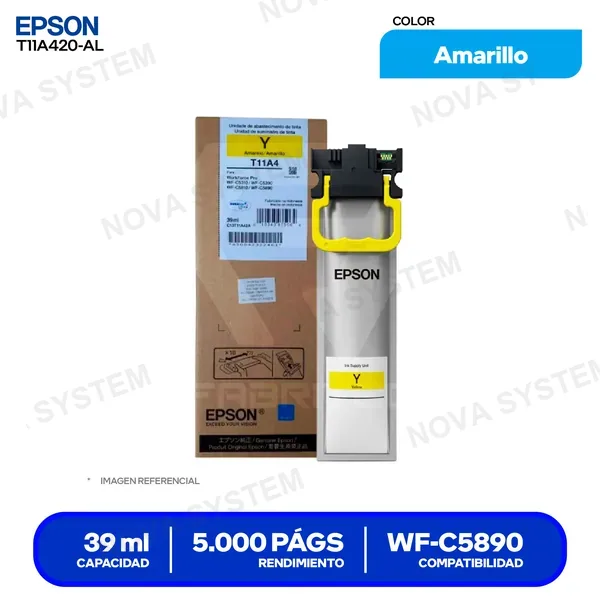 ( T11A420-AL ) TINTA EPSON ( T11A420-AL ) YELLOW P/WF C5810/C5390/C589...