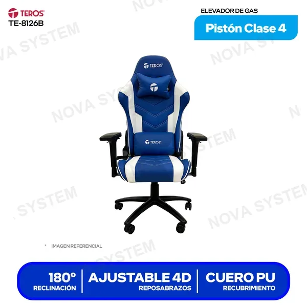 ( TE-8126B ) SILLA GAMER ( TE-8126B ) TEROS AZUL...