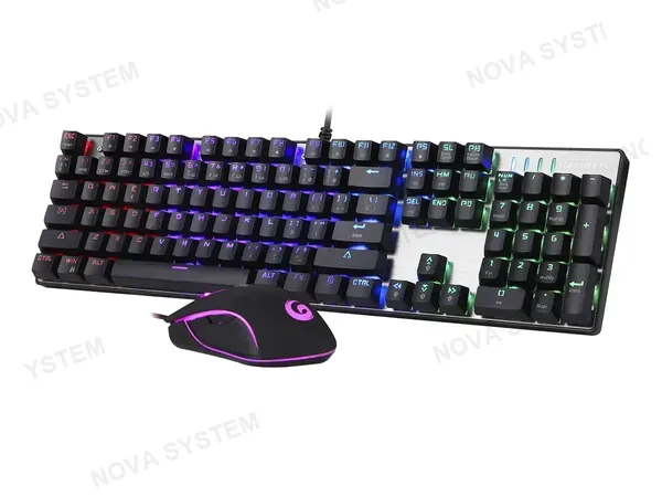 COMBO GAMER GAMBYTE 2 EN UNO REXAR G (TC-GRREXAKT-MT) MECANICO, SWITCH BLUE, RGB, MOUSE 2400 DPI, NEGRO
