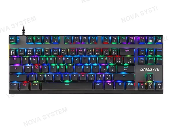 TECLADO GAMER GAMBYTE CRYPTON (TC-GRCRYPXL-MT) MECANICO, SWITCH BLUE, RGB, NEGRO