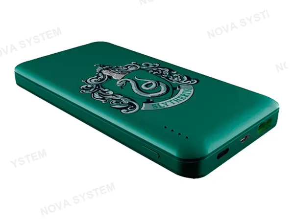 BATERIA EMTEC POWER BANK, PORTABLE HARRY POTTER SLYTHERIN U800, 1 PUERTO USB-A, 1 PUERTO USB-C, 1 PUERTO MICRO USB, COLOR VERDE (ECCHA5U800HP02)