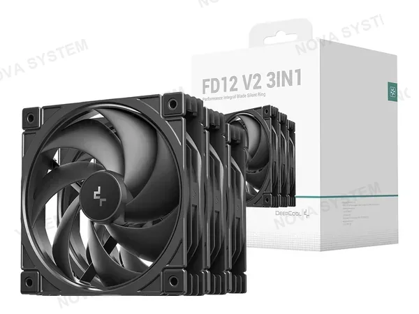 COOLER PARA CASE DEEPCOOL FD12 V2 3IN1 (R-FD12V2-BKNPN3-G) PACK 3 EN 1, 120MM