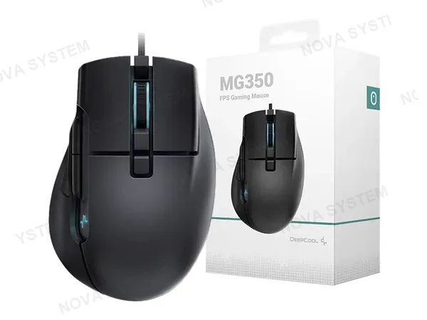 MOUSE DEEPCOOL MG350 GAMING (PEOTDE0002-E-3) HASTA 16.000 DPI, 8 BOTONES, LED, NEGRO