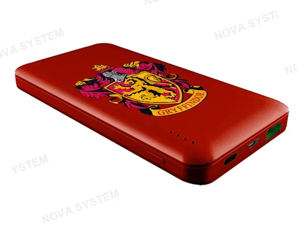 BATERIA EMTEC POWER BANK PORTABLE HARRY POTTER GRYFFINDOR, 1 PUERTO USB-A, 1 PUERTO USB-C, 1 PUERTO MICRO USB, BATERIA 10000MAH, ROJO(ECCHA5U0800HP01)
