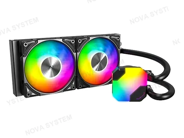 SISTEMA DE ENFRIAMIENTO LIQUIDO MONTECH HYPERFLOW ARGB 240 (ELPCMT0001) 2 VENTILADORES, 240MM, LED ARGB, NEGRO
