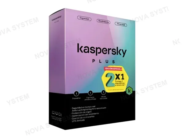 ANTIVIRUS KASPERSKY PLUS ( KL1042D5AFS ) 1PC 2X1, 1AÑO (CAJA)