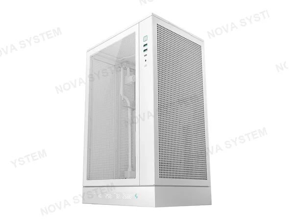 CASE DEEPCOOL CH270 DIGITAL WH (CACADE0142-E-3) PANEL DE VIDRIO, PANTALLA DE MONITORIZACION, BLANCO-34073