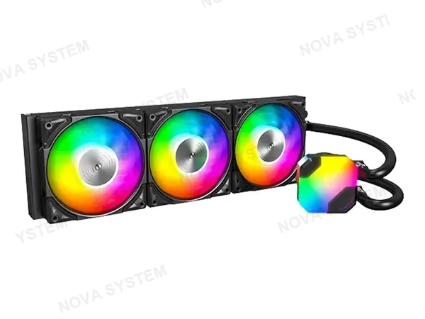 SISTEMA DE ENFRIAMIENTO LIQUIDO MONTECH HYPERFLOW ARGB 360 (ELPCMT0003) 3 VENTILADORES, 360MM, LED ARGB, NEGRO