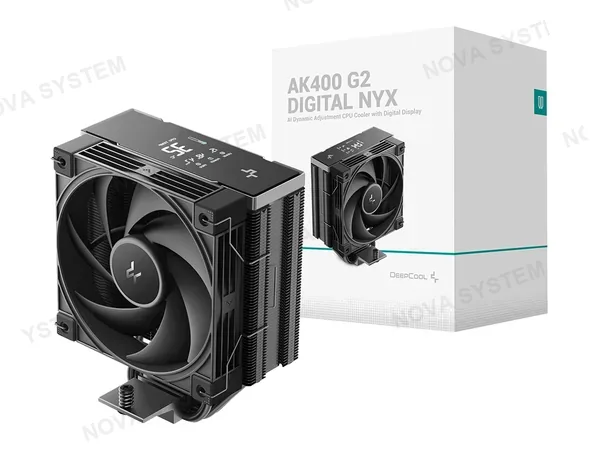 COOLER PARA PROCESADOR DEEPCOOL AK400 G2 DIGITAL NYX (R-AK400G2-BKNNMN-GJD-1) 1 VENTILADOR
