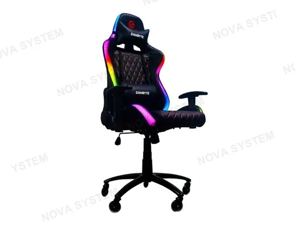 SILLA GAMBYTE PREMIUM ( GI-RGBCHBL-RU ) GAMING | NEGRO | LED -RGB