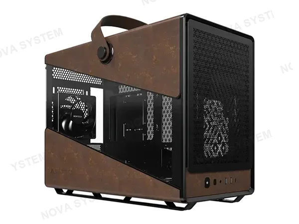 CASE MONTECH HERITAGE PRO S/FUENTE (4710562749724) PANEL DE VIDRIO, 4 VENTILADORES, NEGRO