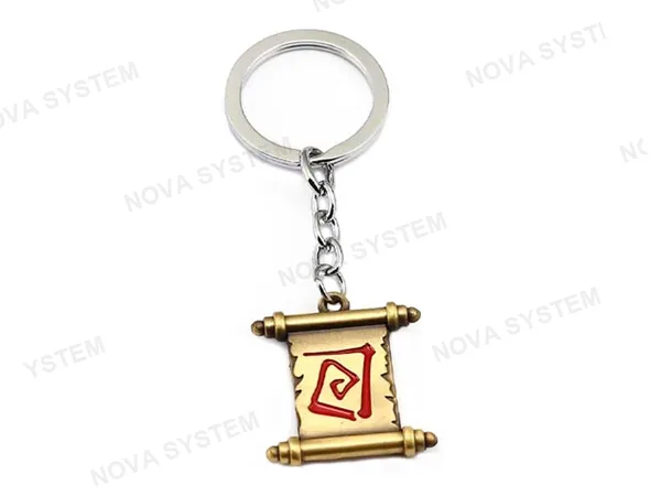 LLAVERO DOTA MAGIC SCROLL, COLOR BRONZE, FORMA DE PERGAMINO, 2 MOD (MAGIC SCROLL)