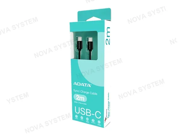 CABLE ADATA (CACC-200PN-BK) USB-C - USB-C, NEGRO