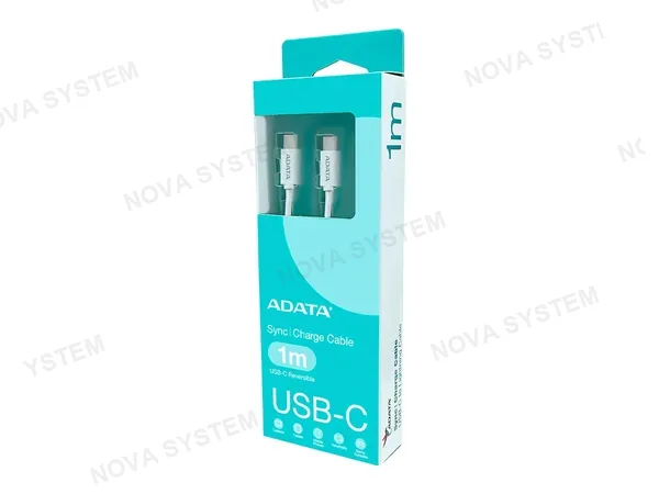 CABLE ADATA (CACC-100PN-WH) USB-C - USB-C, BLANCO