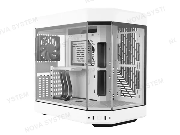 CASE HYTE Y60 WHITE S/FUENTE (CS-HYTE-Y60-WW) MID TOWER, PANELES DE VIDRIO TEMPLADO, BLANCO