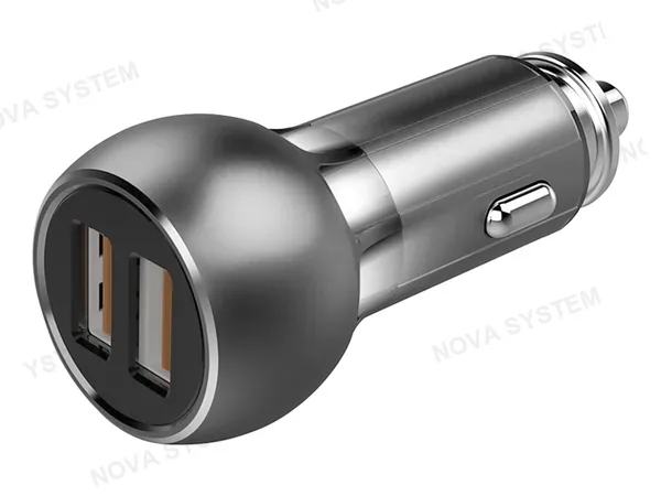CARGADOR LDNIO PARA COCHES QUICK CHARGE, 2 PUERTOS USB TIPO-C, LAPTOP, MACBOOK, SMARTPHONE, SALIDA MÁXIMA 36W, COLOR METAL (C503Q)