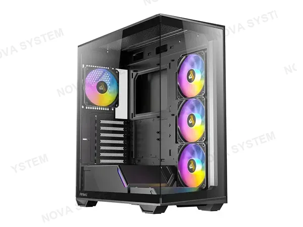 CASE ANTEC C3 BLACK ARGB CONSTELLATION S/FUENTE (0-761345-10029-8) PANELES DE VIDRIO, 4 VENTILADORES, LED ARGB, NEGRO